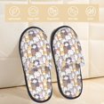 thumbnail image 2 of Fotbe Cartoon Cat Pattern Women's Fuzzy Slippers Plush Slippers Fluffy Winter House Shoes Indoor and Outdoor-Medium, 2 of 8