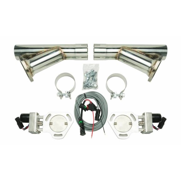 Pypes Exhaust Electric 2-1/2 Inch Dual Cutouts | 10-20 HP Boost | Perfect for Quick Power Gains