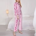 thumbnail image 3 of Sikiie Pink Scarf Snowman Pajamas for Women Set, Womens Pajama Sets, Lounge Sets for Women, 2pjs for Women-Medium, 3 of 7