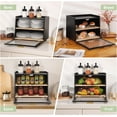 thumbnail image 4 of Double Layer Bread Box with Window – Large Bamboo Bread Storage Container for Homemade Bread, Rolls, Muffins | Farmhouse Style, Countertop Organizer, Airtight Kitchen Bread Keeper, 4 of 5