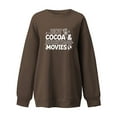 thumbnail image 4 of Qertyioot Chemises à Manches Longues pour Femmes, Mode Féminine Blouse Ample Col Rond T-Shirt Imprimé de Noël, 4 of 5