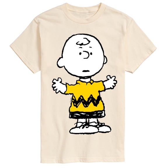 Peanuts - Charlie Brown Standing- Men's Short Sleeve Graphic T-Shirt Short Sleeve Graphic T-Shirt
