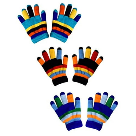 Peach Couture Childrens Toddler Warm Winter Gloves and Mittens Value packs (One Size, Rainbow 3 Little Kids)