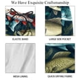 thumbnail image 4 of luoweisi Men's Beach Shorts Quick Dry Swim Trunks with Mesh Lining Fish 2XL, 4 of 5