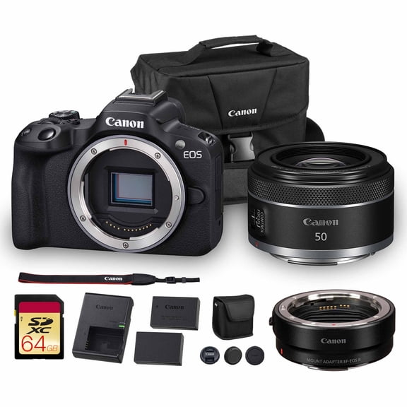 Canon EOS R50 Mirrorless Camera – 24.2MP APS-C Sensor, 4K30p Video, Dual Pixel AF II