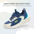thumbnail image 4 of Kids PU Leather Athletic Sneakers with Hook & Loop Strap, Breathable Mesh Lining, Lightweight Sport Casual Shoes for Boys & Girls, 4 of 8