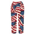 thumbnail image 4 of Roncen Women's Independence Day Printed Capri Pants - Comfortable Loose Fit Wide-Leg Trousers with Summer Style & Casual Design, 4 of 5