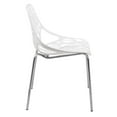thumbnail image 2 of LeisureMod Modern Asbury Dining Chair with Chromed Legs-Color:White, 2 of 7