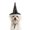 Black, variant on 1pcs Adjustable Halloween Dog Cat Witch Hats, Orange Pet Hats for Halloween Party Supplies, Pet Decorative Apparel for Puppies and Cats