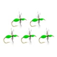 thumbnail image 4 of 5pcs Fish Tackle Fly Hook Artificial Insect Lure Hair Hook Insects Hook Bait Ant Lures Fly Fishing YELLOW 12#, 4 of 8