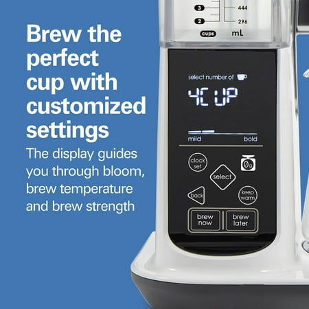 Hamilton Beach - Convenient Craft 8-Cup Automatic or Manual Pour-Over Coffee Maker - WHITE