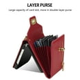 thumbnail image 3 of Decase for Samsung Galaxy Z Flip 6 Case with Card Holder Adjustable Crossbody Strap Lanyard, for Samsung Z Flip 6 Case Purse, Fashion Handbag Gift for Women Ladys,Red, 3 of 5
