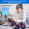 thumbnail image 3 of Auriculares para dormir con diadema Bluetooth, auriculares inalámbricos para dormir con música para mujeres y hombres, auriculares con diadema de música transpirable con Bluetooth para yoga (gris), 3 of 5