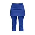 thumbnail image 5 of Bovemsi Women's High Waist Athletic Skorts - Yoga Leggings with Detachable Skirt for Gym, Tennis & Golf, Blue, L, 5 of 8