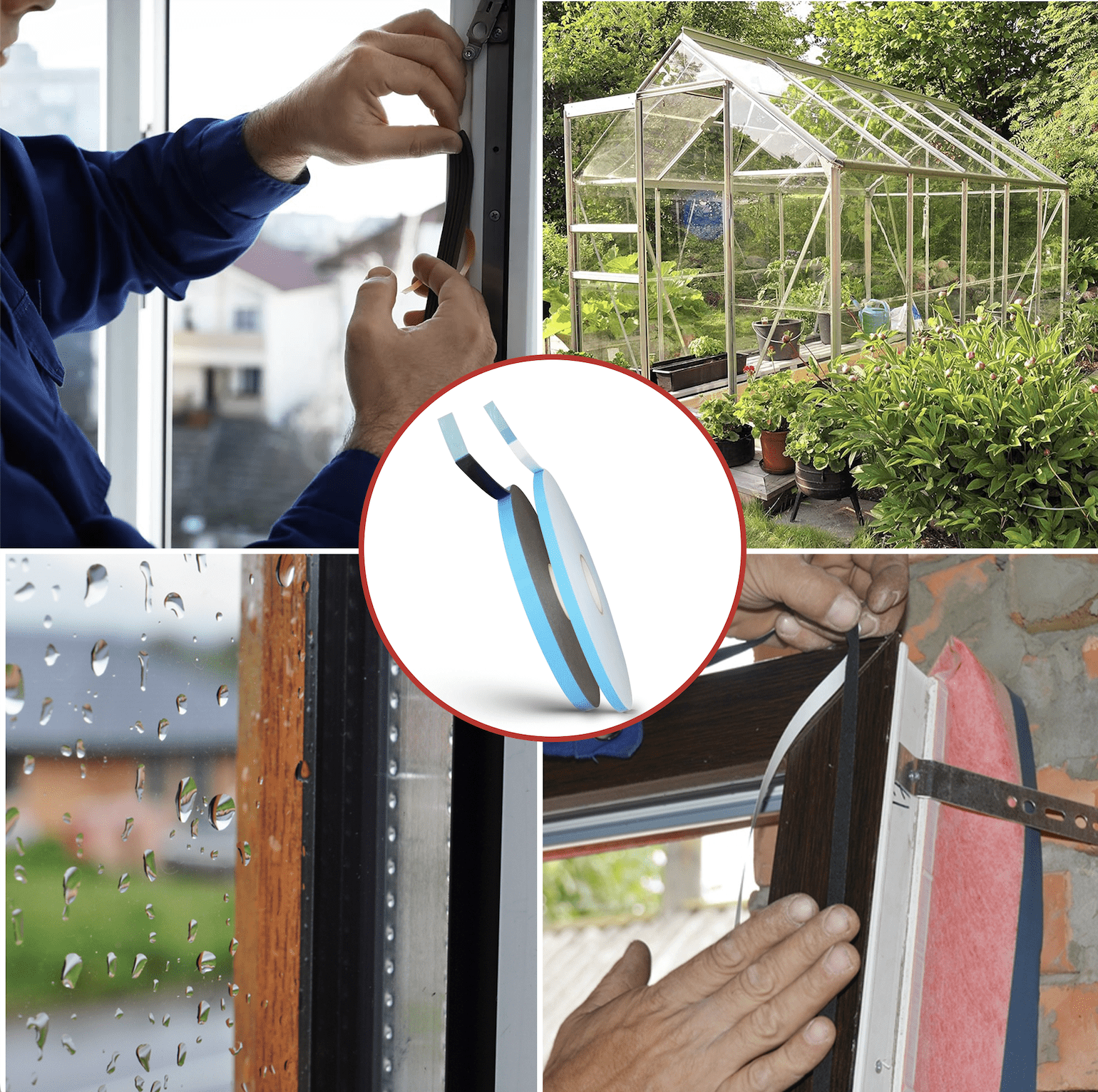 T.R.U. DC-PEF06P White Double Coated Window Glazing Tape: 1/16 in. thick x 1/2 in. wide x 150 ft.