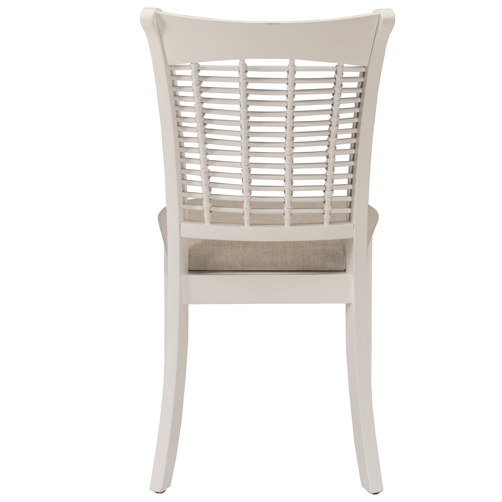 Hillsdale Bayberry 19" Coastal Wood Dining Chairs in White (Set of 2)