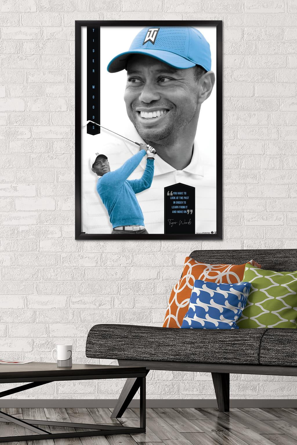 Tiger Woods - Learn From It Wall Poster, 22.375" x 34" Framed