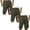 Army Green, variant on Pack of 3Pcs Cargo Shorts for Men Big and Tall Regular Fit Casual Outdoor Hiking Pants Lightweight Button Elastic Waist Knee Length Bermuda Shorts with Multi-Pockets Bronze M
