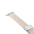 thumbnail image 4 of FIEWESEY Compatible with Apple Watch Band 38mm 40mm 41mm Adjustable Stainless Steel Strap, Metal Stainless Steel Watch Band for iWatch Series SE/9/8/7//6/5/4/3/2/1 (Silver+Rose Gold), 4 of 6