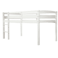 thumbnail image 5 of Tcbosik Low Loft Bed with Ladder, Twin Size Wood Bed Frame with Guardrail for Bedroom, No Box Spring Needed, White, 5 of 7