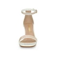 thumbnail image 6 of BLISSFUL STEP Valentine's Women's Shoes Glitter Ankle Strap Block Heel Prom Sandals White 8.5, 6 of 7