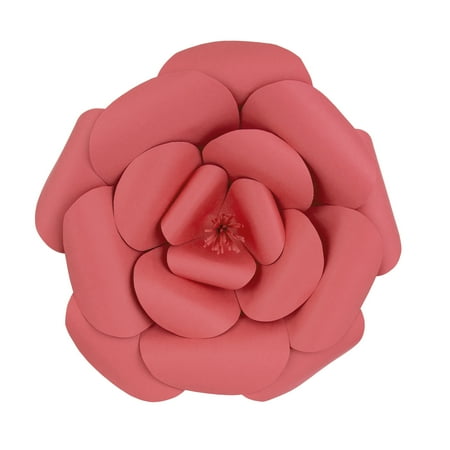 Table Flower Decoration Mega Crafts - 16'' Handmade Paper Flower in Coral | For Home Décor, Wedding Bouquets & Receptions, Event Flower Planning, Table Centerpieces, Backdrop Wall Decoration, Garlands & Parties ()