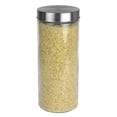 thumbnail image 6 of 4 Piece Round Glass Canister Set with Stainless Steel Lids, Kitchen Counter Top Organizer, Coffee, Tea, Sugar, Flour, Cookies Storag Jars, Clear, 6 of 11