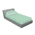 thumbnail image 2 of Ambesonne Leaves Fitted Sheet & Pillow Sham Set, Various Type Green Foliage, Twin, Multicolor, 2 of 2