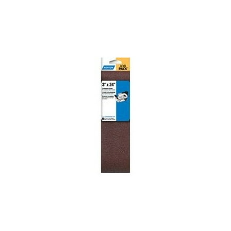 

Norton 01742 3X 3 By 24 Inch Aluminun Oxide Sanding Belts Cloth 50 Grit Coarse 5 Pack