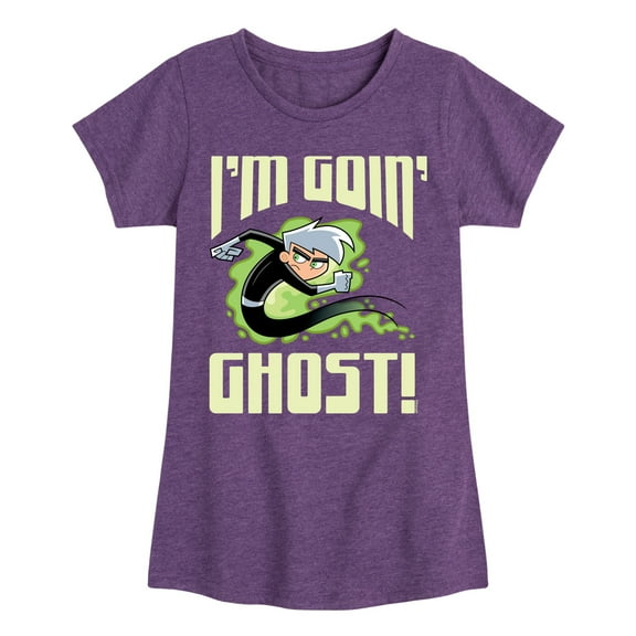 Danny Phantom - I'm Goin Ghost - Girls Fitted Short Sleeve Graphic T-Shirt