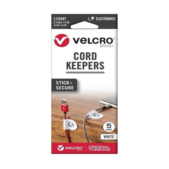 Soporte Velcro Para cables, color blanco