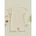 thumbnail image 3 of Bagilaanoe Newborn Baby Boys Summer Jumpsuit Shorts Letter Embroider Short Sleeve Bodysuit 3M 6M 12M 18M Infant Casual One Piece Romper, 3 of 8