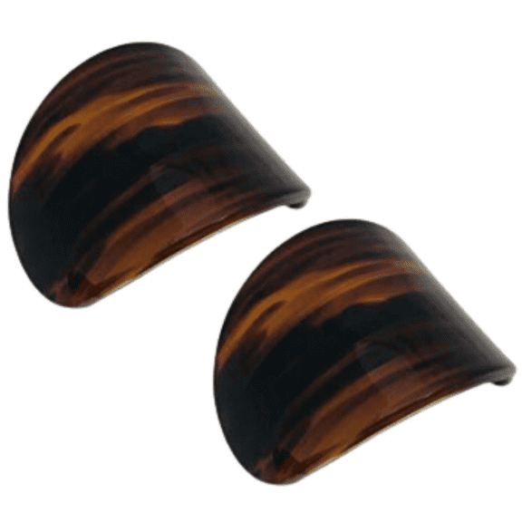 Parcelona French Curved Wide Adjustable Celluloid Hair Barrettes for Women