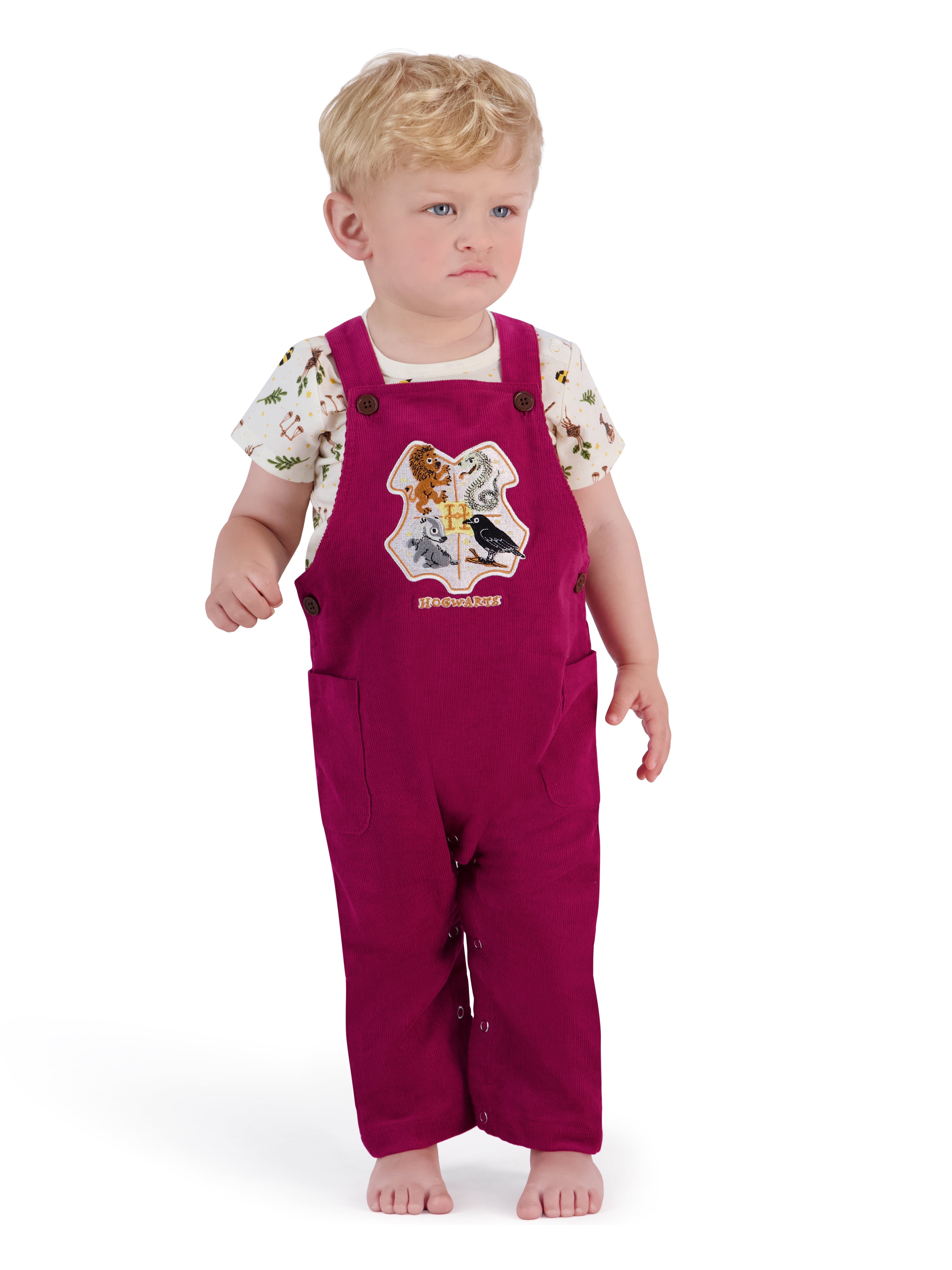 Harry Potter Baby Boy 2 Piece Corduroy Overall Set, Sizes 0-24 Months