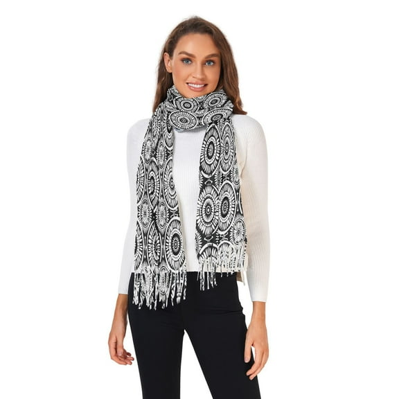 Winter Scarves for Women Traditional African Tribal Fashion Pashmina Shawl Wraps Long Blanket Scarf for Fall Spring
