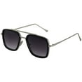 thumbnail image 6 of Tony Stark Vintage Retro Aviator Square Sunglasses, 6 of 8