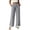 Gray, variant on Wide Leg Pants for Women Lounge High Elastic Waist Trendy Lace Fringed Hem Trousers Summer Comfy Beach Clothes