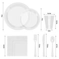 thumbnail image 4 of Exquisite 350 Piece Clear Plastic Disposable Party Plates & Tableware Combo Set, 4 of 7