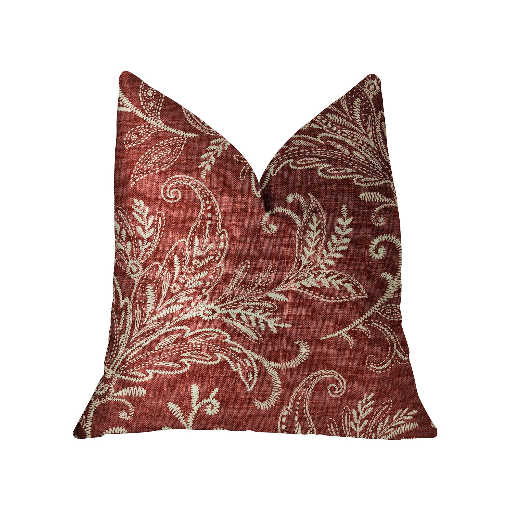 Red and Beige Luxury Throw Pillow 26in x 26in
