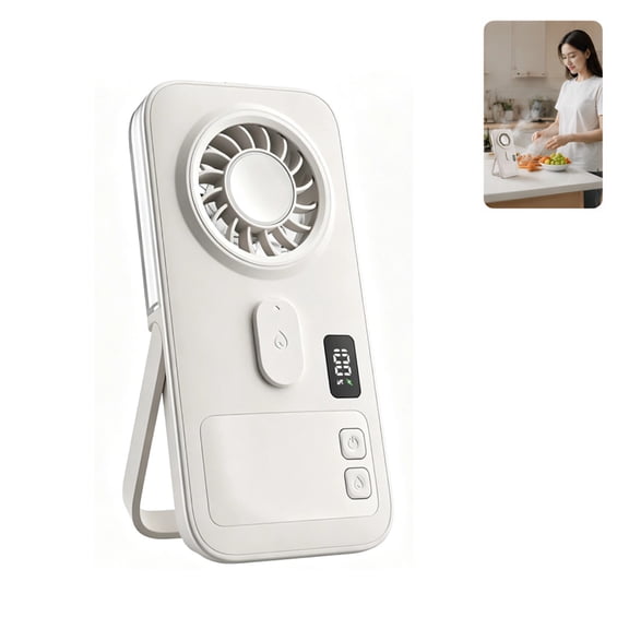 Foldable Mini Handheld Misting Fan with Water Spray, 4-Speed Rechargeable Personal Cooling Mister, Ultra Light Portable for Hand Desk Outdoor Summer Travel