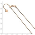 thumbnail image 2 of Leslie's 925 Sterling Silver Rose Gold-plated Adjustable .95mm Box Chain; 22 inch; for Adults and Teens; for Women and Men, 2 of 2