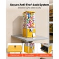 thumbnail image 6 of VEVOR Gumball Machine, 25 inch Height Candy Vending Machine Dispenser, 25-Cent Vending Machines for Shopping Malls, Supermarkets, Amusement Parks, Arcades, Holds Up to 230 1.77 inch Spherical Candies, 6 of 9