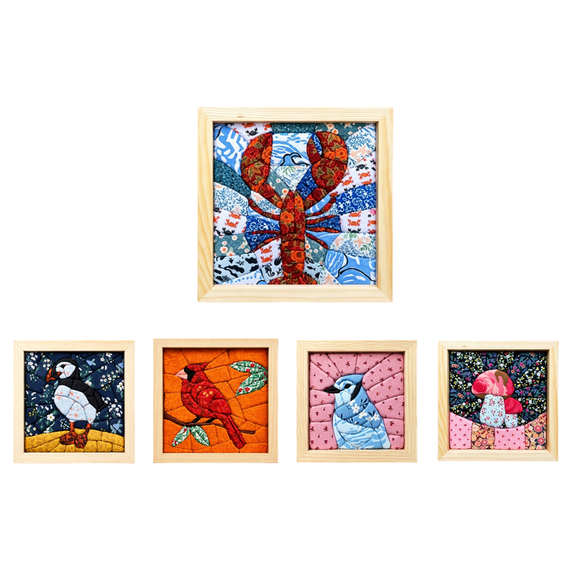 DIY Fabric Art Kit | No-Sew Fabric Mosaic Wall Art Craft with Frame & Tools, DIY Fabric Wall Art Kit for Adults, Handmade Decorative Picture Craft, Creative Home Decoration Gift