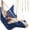 Navy, variant on Hammock Swing Chair with Foot Rest - Indoor/Outdoor Hanging Chair - Quick & Easy Setup with Durable Hardware – Spacious Full Body Support – Holds 440 Lbs