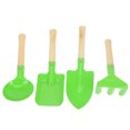 thumbnail image 1 of Luxshiny 4Pcs Pointed Shovel Set for Childrens Beach Play Macaron Green Design Tools, 1 of 8