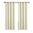 thumbnail image 6 of Better Homes & Gardens Solid Woven Textured Grommet Blackout Curtain Panel, 1-Piece, Ivory, 50" W x 84" L, 6 of 8