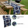thumbnail image 5 of Blue Palm Leaves Table Runner - 60 Inch Long, Kitchen Dining Table Runner Dresser Scarves, Farmhouse Summer Beige Tropical Plants Farmhouse Decor for Coffee Tables Wedding Party Banquet, 5 of 8