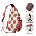 thumbnail image 2 of Bright Yellow Lemon Print Travel Sling Backpack, Lightweight and Stylish Crossbody Bag with Vintage Floral Pattern, Perfect for Outdoor Activities, 2 of 6
