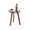dark brown, variant on 100% Natural Solid Oak Wood Round End Table, Compact Side Table Night Stand with 3-Leg Structure & Non-Slip Pads, Easy Assembly Accent Table for Living Room, Bedroom & Balcony