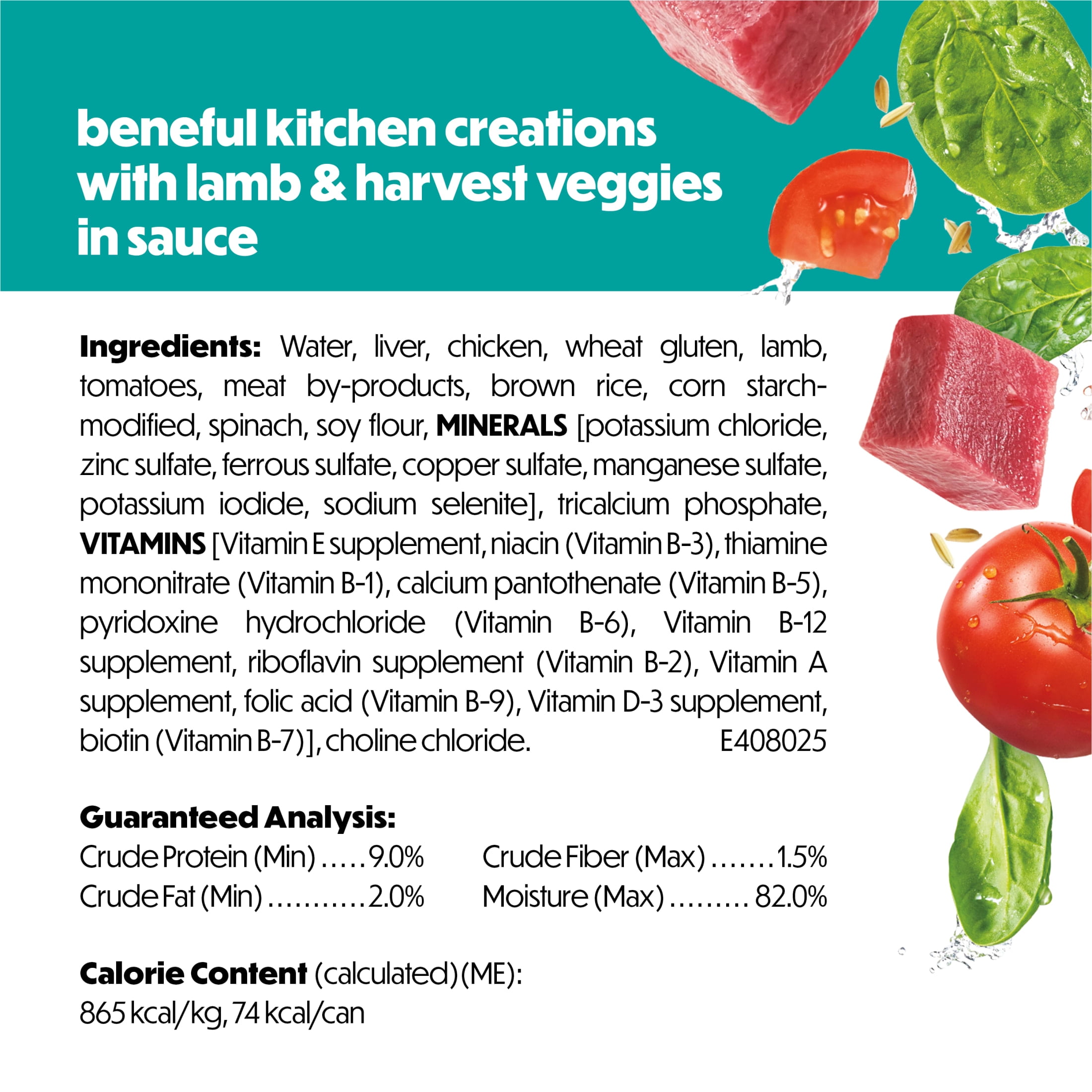 Purina Beneful Kitchen Creations With Lamb and Harvest Veggies in Sauce Wet Dog Food, 3 oz, 8 Pack